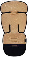 Pinkie extended pad shine gold camel longitudinal holes - Stroller liner