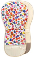 Pinkie extended pad flowers white - Stroller liner
