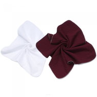 Mamo Tato Lux Muslin Diapers, 2D set white/burgundy - Cloth Nappies