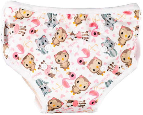 Bobánek Training Panties - Pink Animals - Cloth Nappies - Main image