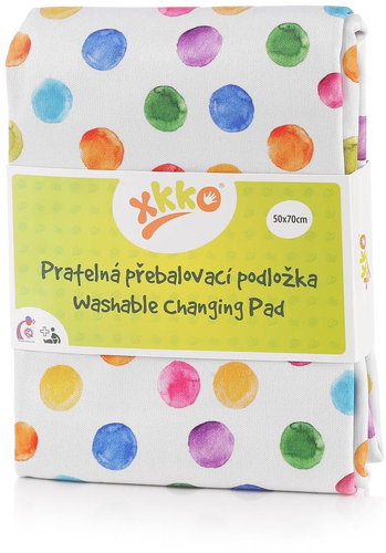 XKKO Washable Changing Pad 50 × 70 - Watercolour Polka Dots - Changing Pad - Main image
