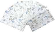 PREM INTERNATIONAL Cloth diaper 70 × 70 cm, blue whale, pack of 5 - Cloth Nappies