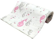 PREM INTERNATIONAL Tetra osuška 90 × 100 cm, 1 ks, Velryba růžová - Cloth Nappies