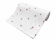 PREM INTERNATIONAL Tetra osuška 90 × 100 cm, fialová srdíčka, 1 ks - Cloth Nappies
