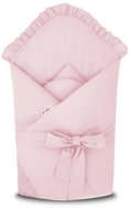 Baby Nellys Royal Quick wrap with frill and ribbon, pink - Swaddle Blanket