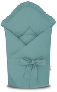 Baby Nellys Royal Rychlozavinovačka s volánkem a stuhou, tm. máta - Swaddle Blanket