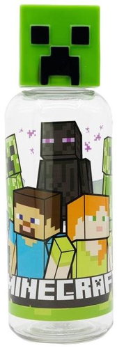 STOR 3D Plastic Drinking Bottle - Minecraft 560 ml - Drinking Bottle - Main image