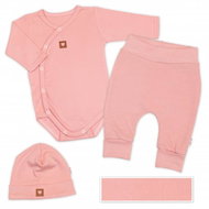 Baby Nellys Growing 3-piece set for baby Nature - coral, size 50/56 - Baby Clothing Set