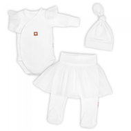 Baby Nellys Growing Set 3D Lux, Sweet Angel, white, 62/68 - Baby Clothing Set