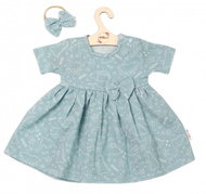Baby Nellys Muslin dress + headband, 2-piece set Dino, mint, 80 - Baby dress