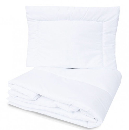 Baby Nellys Crib duvet and pillow 120 × 90 + 40 × 60 white, cotton - Bedding Set - Main image