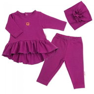 Baby Nellys Luxury cotton set, 3D, Nature - purple, 68 - Baby Clothing Set