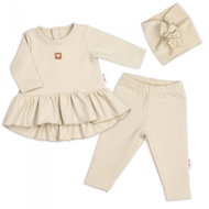 Baby Nellys Luxury cotton set, 3D, Nature - beige, 68 - Baby Clothing Set