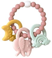 Saro Baby Silicone Teether Ele-Fun Pink - Baby Teether