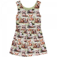 Baby - Smile Lace dress - animals on olive size 128 - Baby dress