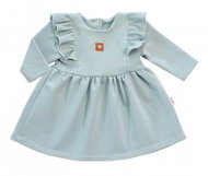 Baby Nellys Dětské teplákové šaty/tunika Vintage Love, mátové, vel. 74 - Šaty pro miminko