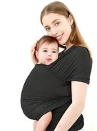 MXM Šátek na nošení miminka, černý - Baby carrier wrap