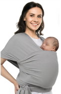 MXM Šátek na nošení miminka, světle šedý - Baby carrier wrap
