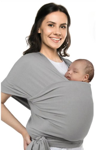 MXM Šátek na nošení miminka, světle šedý - Baby carrier wrap - Main image