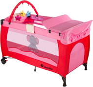 Travel cot elephant 132 x 75 x 104 cm fuchsia - Travel Bed