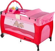 Baby travel cot dog 132 × 75 × 104 cm fuchsia - Travel Bed