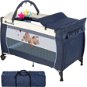 Dětská cestovní postýlka pejsek 132 × 75 × 104 cm modrá - Travel Bed