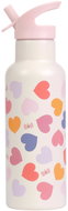 A Little Lovely Company Nerezová láhev na pití 500 ml, srdce - Children's Thermos