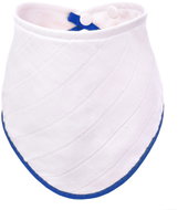 T-TOMI BIO Bamboo bib White with blue edging - Bib