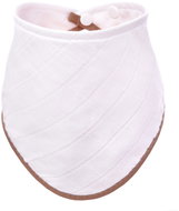 T-TOMI BIO Bamboo bib White with beige edging - Bib