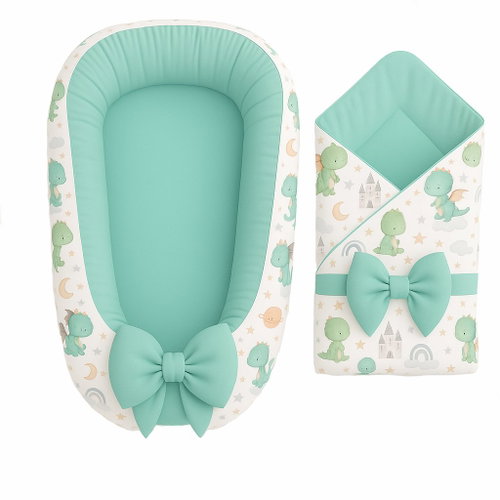 BabyTýpka Luxury mini Dragon Mint baby outfit - Baby Health Check Kit - Main image