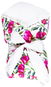 Feather wrap Satine flowers 100x100 cm - Swaddle Blanket