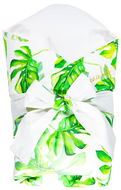 Péřová zavinovačka Satine tropical leaves 100x100 cm - Zavinovačka