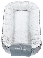 Velvet grey leaves /grey - Baby Nest