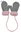 With drawstring YO, grey/pink fur, 98/104
