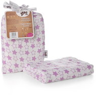 XKKO BMB Bamboo wrap 120 × 120 - Little Stars Lilac - Swaddle Blanket