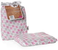 XKKO BMB Bambusová zavinovačka 120 × 120 -  Scandinavian Baby Pink Cross - Zavinovačka