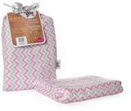 XKKO BMB Bamboo wrap 120 × 120 - Scandinavian Baby Pink Chevron - Swaddle Blanket