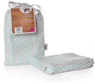 XKKO BMB Bamboo wrap 120 × 120 - Scandinavian Mint Chevron - Swaddle Blanket