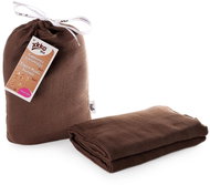 XKKO BMB Bamboo Wrap 120 × 120 - Dark Choco + Stroller Clips - Swaddle Blanket