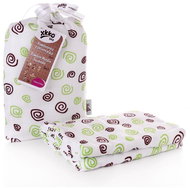 XKKO BMB Bamboo wrap 120 × 120 - Lime Spirals - Swaddle Blanket