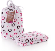 XKKO BMB Bamboo wrap 120 × 120 - Magenta Bubbles - Swaddle Blanket