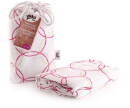 XKKO BMB Bamboo wrap 120 × 120 - Magenta Circles - Swaddle Blanket