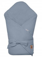 Baby Nellys Mušelínová zavinovačka na zavazování 75 × 75 cm denim - Zavinovačka