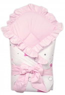 Baby Nellys Rychlozavinovačka s volánkem a stuhou I love Girl, růžová/bílá - Zavinovačka