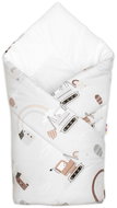 Baby Nellys Klasik Kojenecká zavinovačka Malý stavitel, šedá - Swaddle Blanket