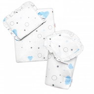 Baby Nellys Luxury 3D doll set - wrap, comforter and pillow, I love - Doll Accessory