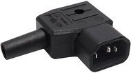 Bachmann IEC320 C14 male power connector, 250 V/10 A, cable, black (915.172) - Connector