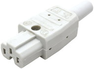 Bachmann IEC320 C15A female power connector, 250 V/10 A, for cable, grey (916.970) - Connector