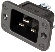 Bachmann Panel connector IEC320 C20 male, 250 V/16 A, black (917.173) - Connector