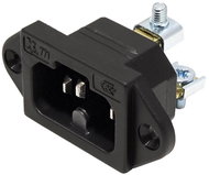 Bachmann Panel connector IEC320 C16A male, 250 V/10 A, black (918.170) - Connector